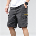 Men's Cargo Shorts Elastic Drawstring Waist Multi‑Pocket Utility Casual Work Shorts