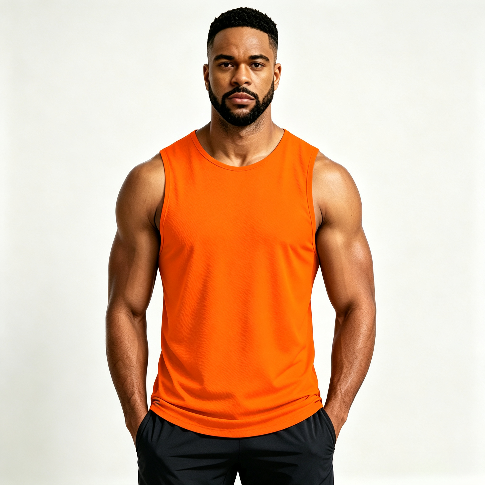Men's Quick‑Dry Mesh Sleeveless Crew Neck Athletic Workout Tank Top