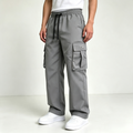 Men's Cargo Pants – Elastic Waist Multi-Pocket Streetwear Trousers