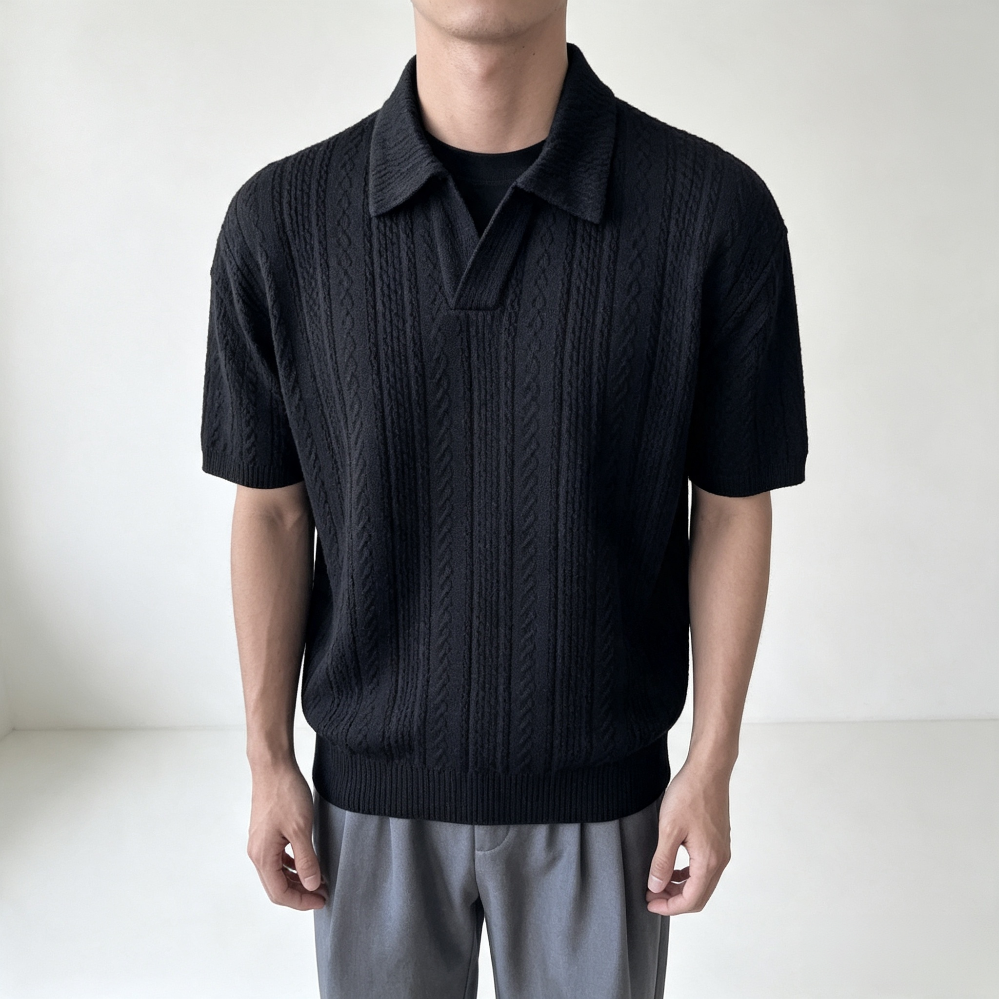 Men's Short-Sleeve Polo Shirt – Johnny Collar Top