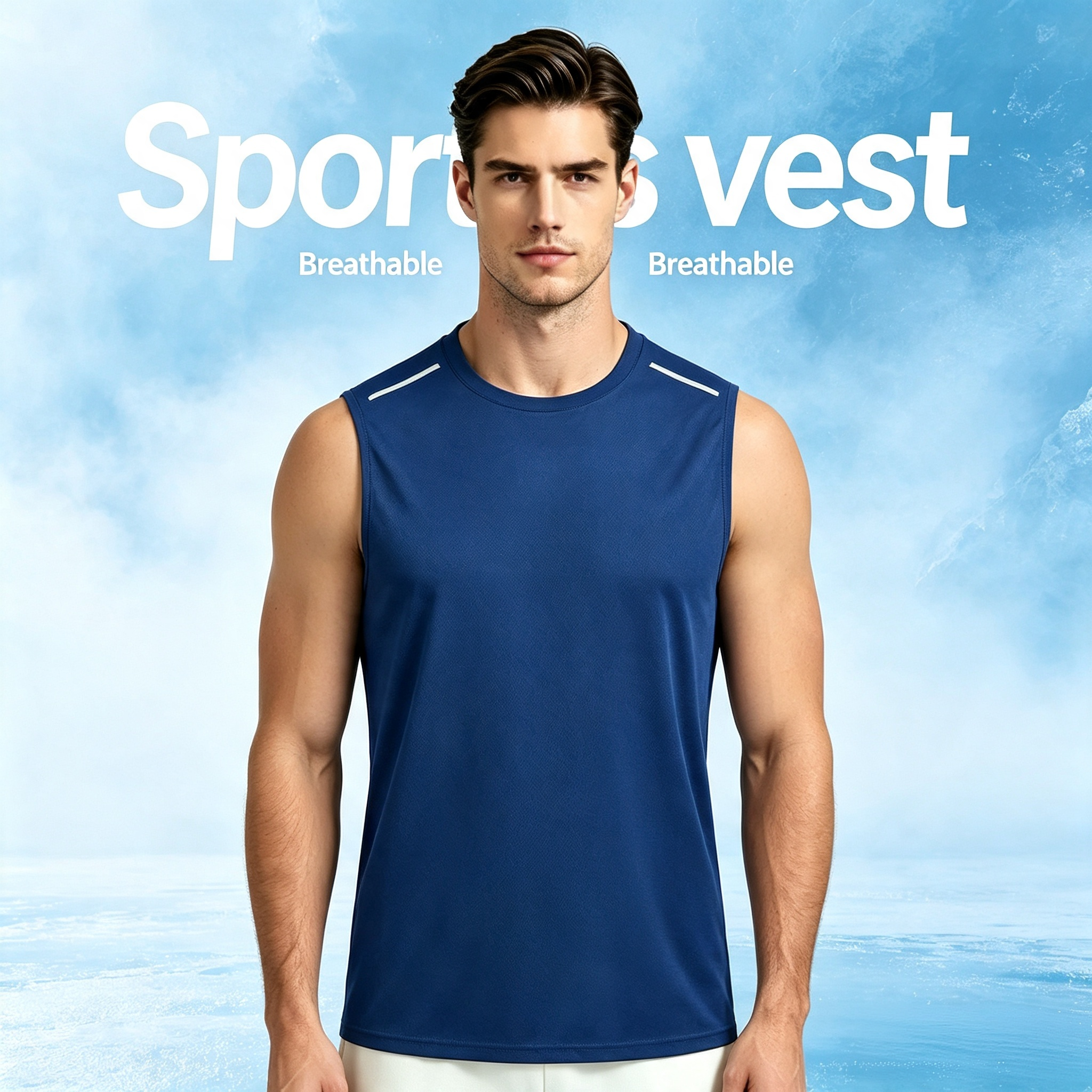 Men's Quick-Dry Sleeveless Sports Vest – Breathable Workout Tank Top for Running & Gym