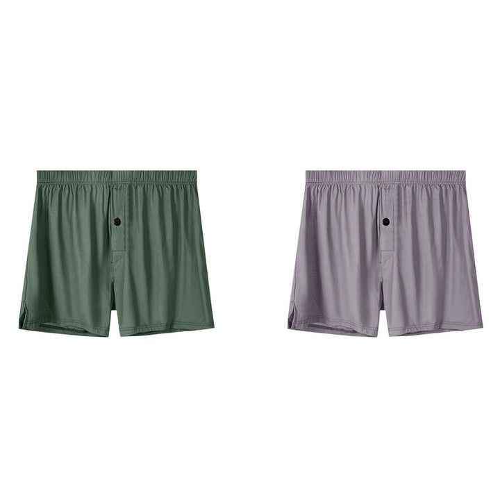 Men Ice Silk Aloha Boxer Shorts