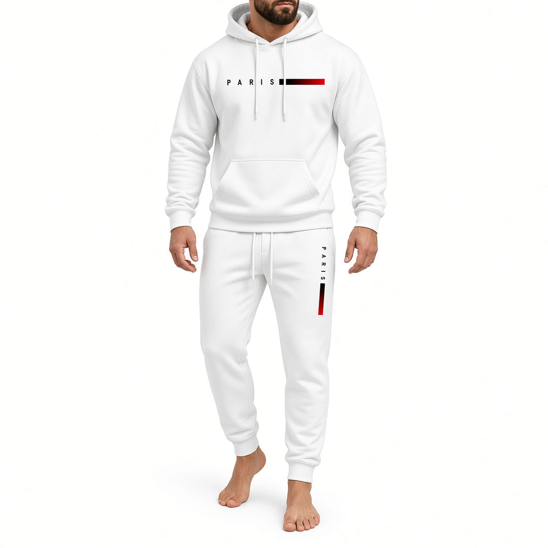 Dorvelino Paris Graphic Hoodie Tracksuit Set
