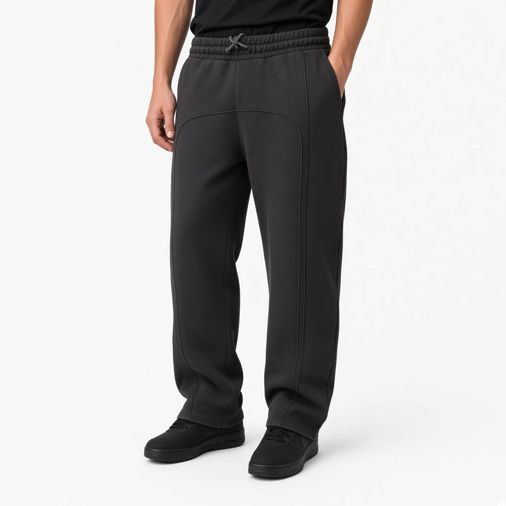Men Stitched Detail Drawstring Wide Leg Sweatpants