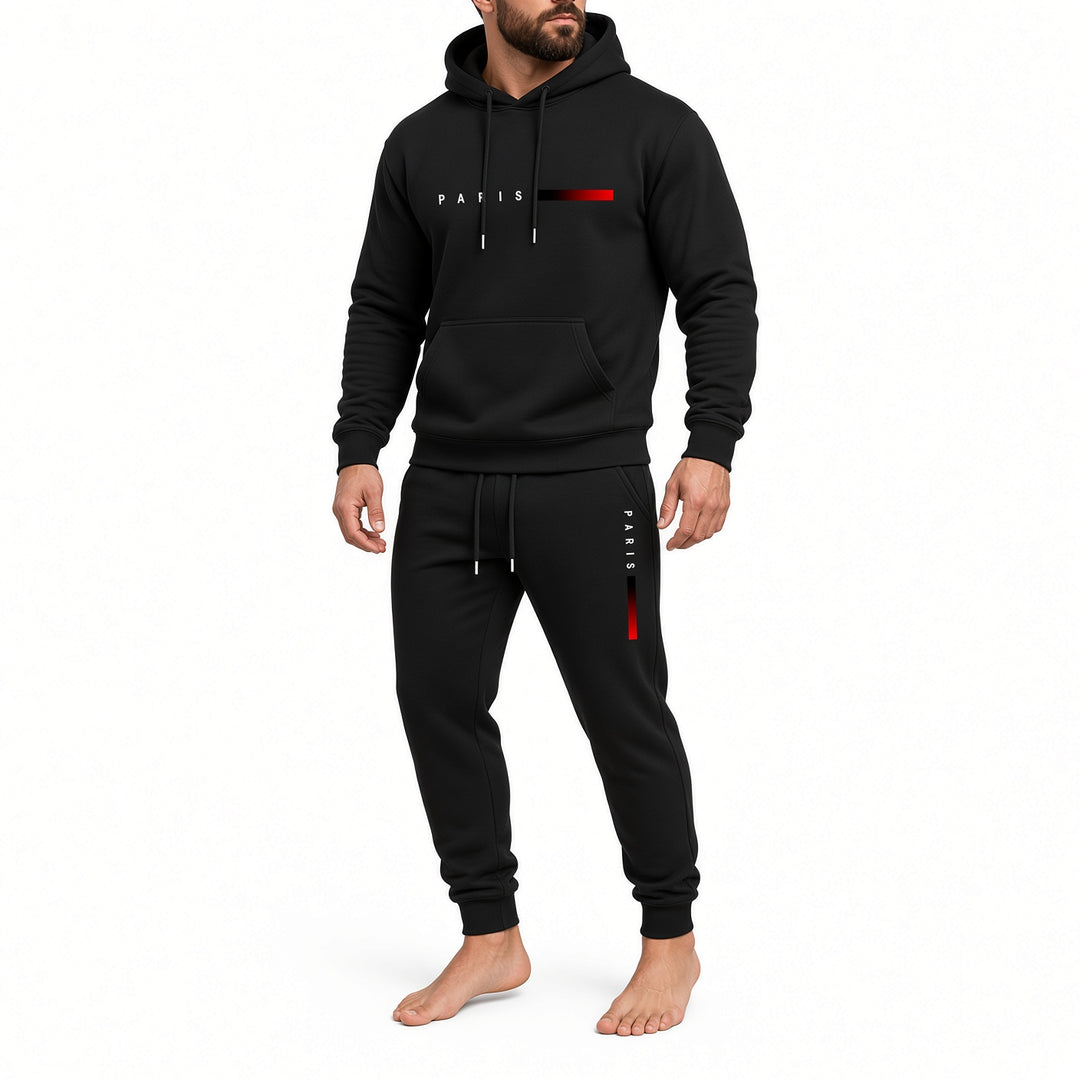 Dorvelino Paris Graphic Hoodie Tracksuit Set