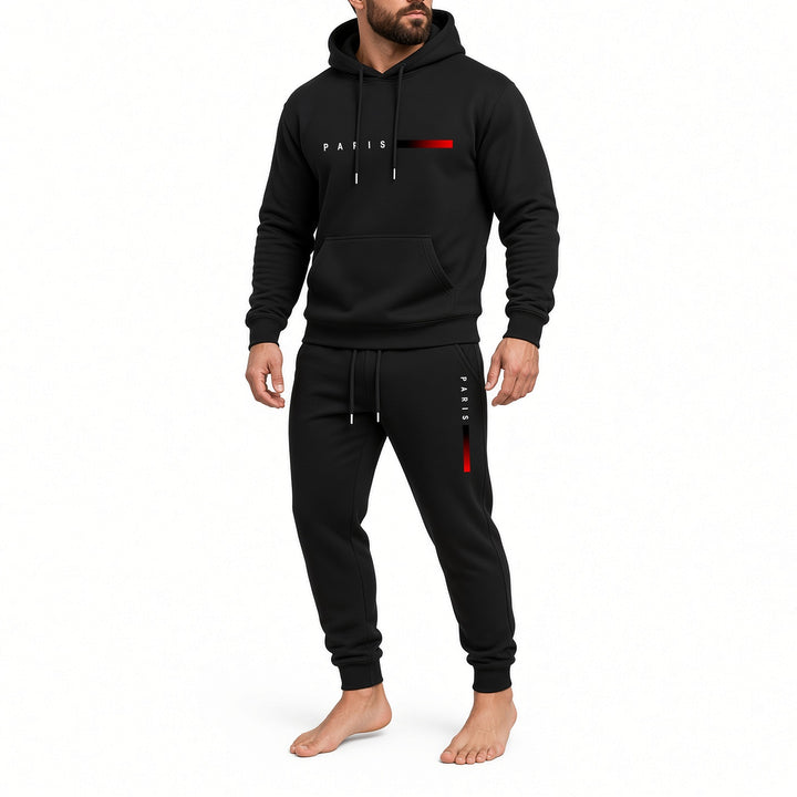 Dorvelino Paris Graphic Hoodie Tracksuit Set