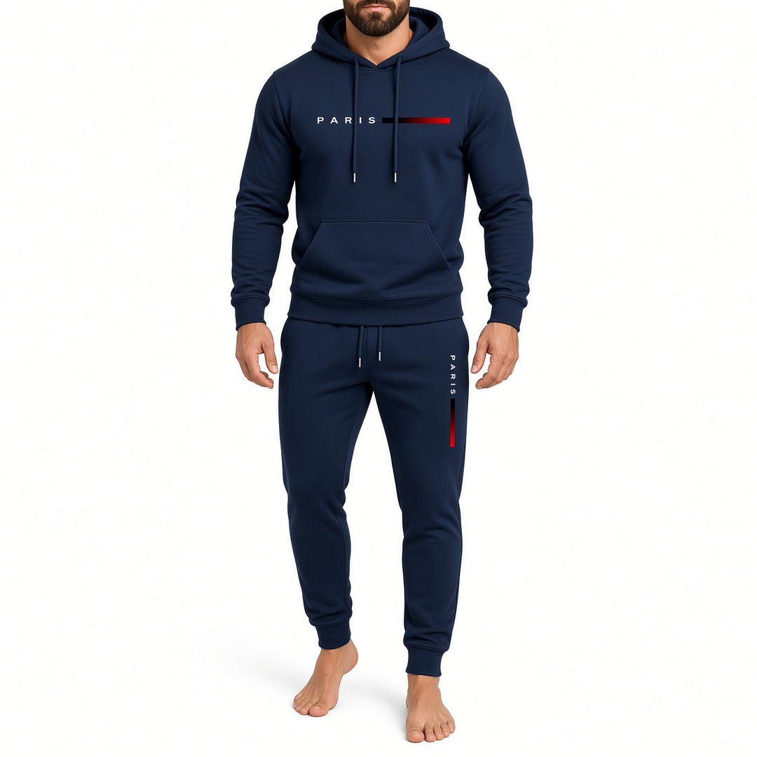 Dorvelino Paris Graphic Hoodie Tracksuit Set