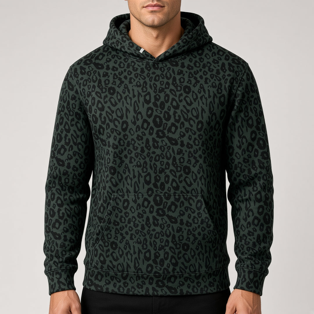 Leopard Print Pullover Hoodie