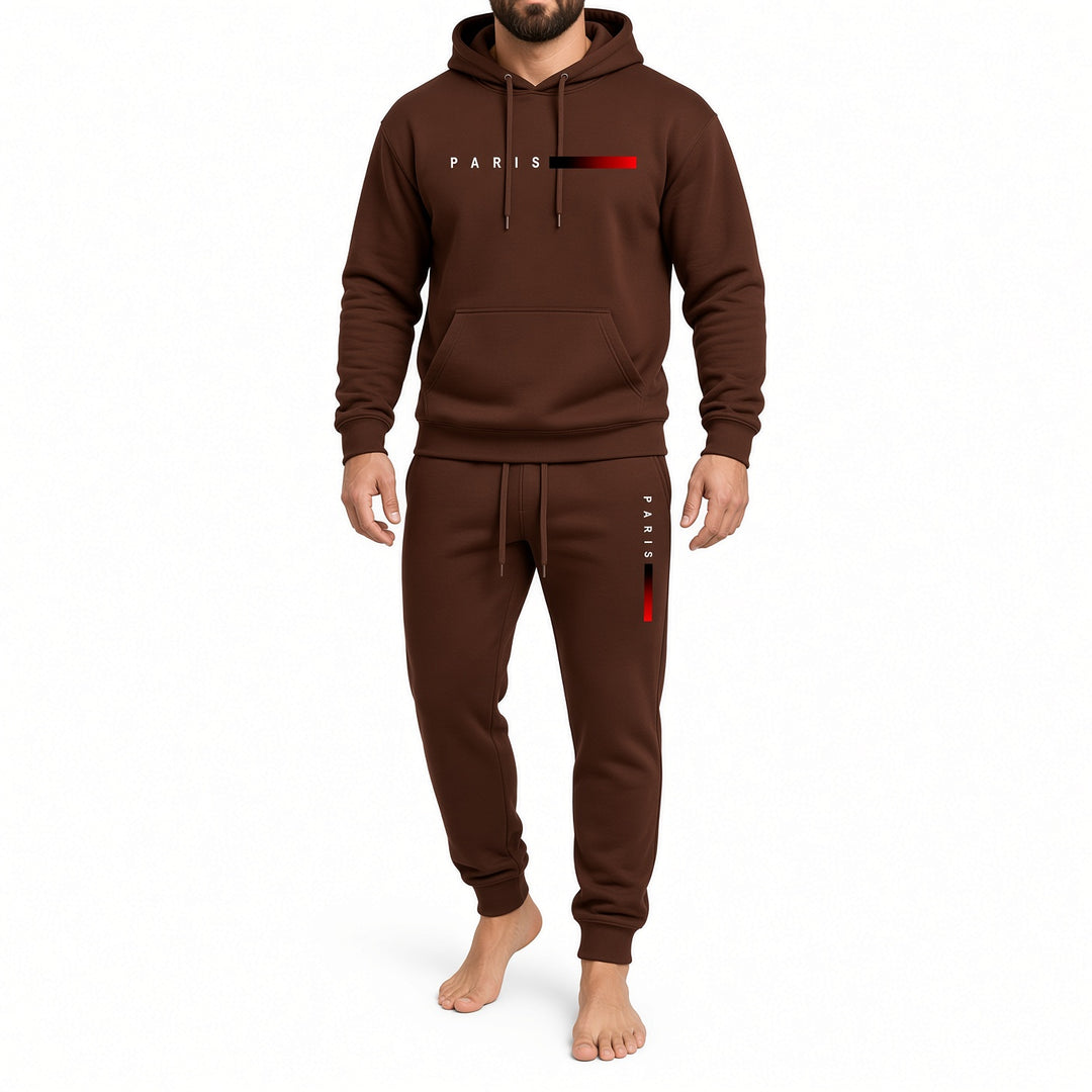 Dorvelino Paris Graphic Hoodie Tracksuit Set