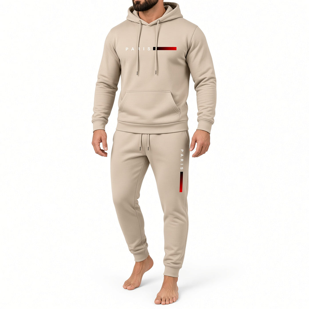 Dorvelino Paris Graphic Hoodie Tracksuit Set