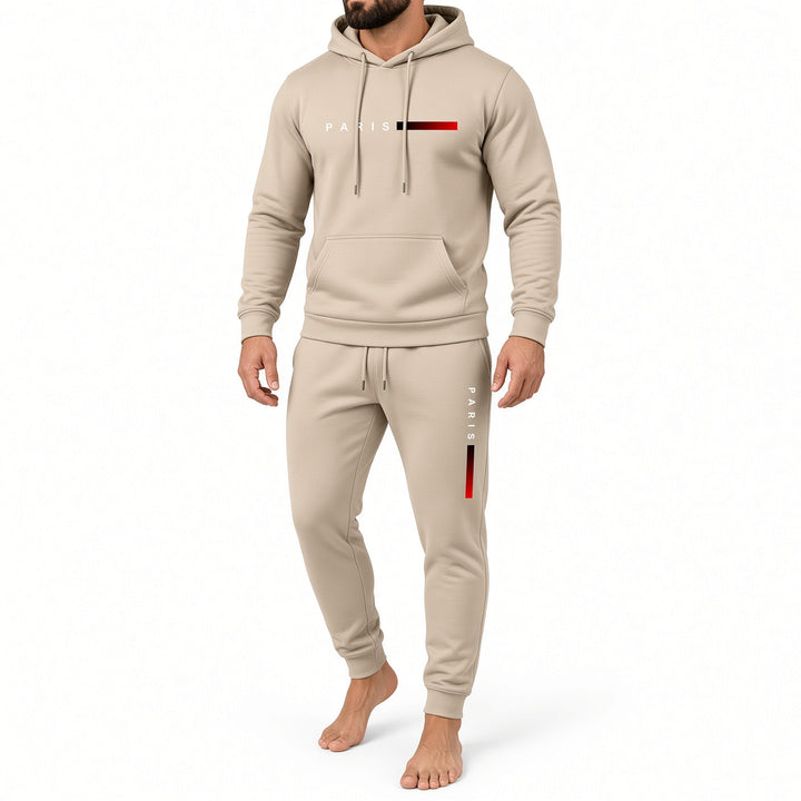 Dorvelino Paris Graphic Hoodie Tracksuit Set