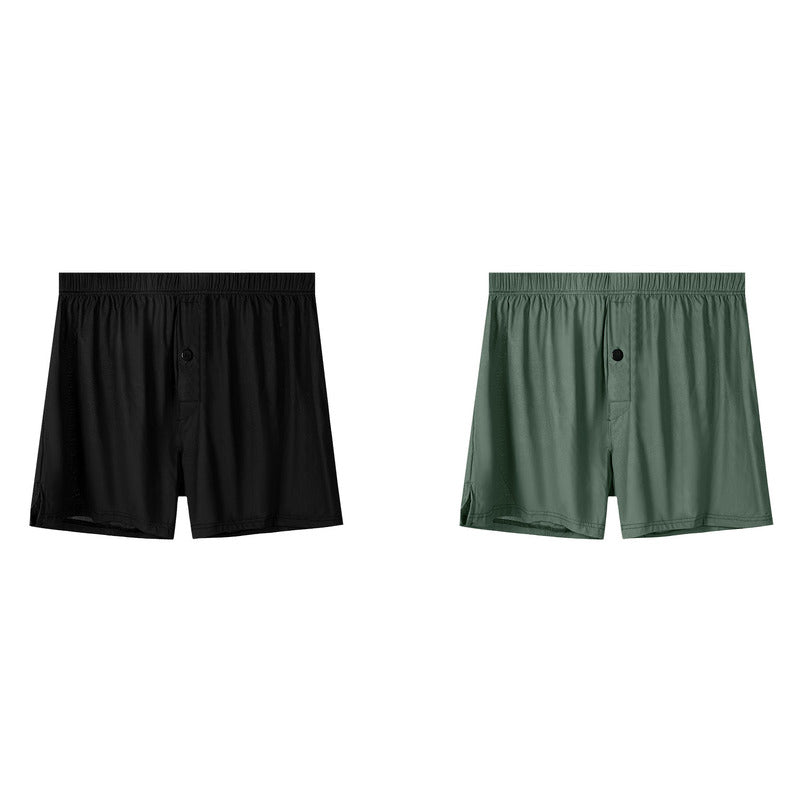 Men Ice Silk Aloha Boxer Shorts