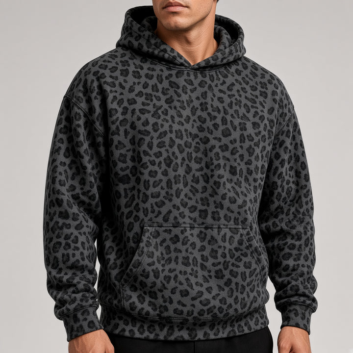 Leopard Print Pullover Hoodie